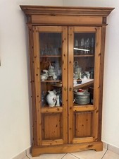 Eckvitrine  massiv Kiefer