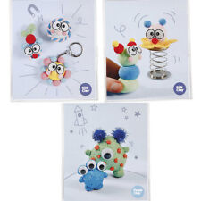Mini Kreativ Set Alien Clown Figuren Knete Modelliermasse Silk Clay Bastelset 