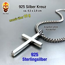 Kreuz 4,5 x 3,0 cm / 10 g - 925 Sterlingsilber Anhänger Kommunion Herren großes