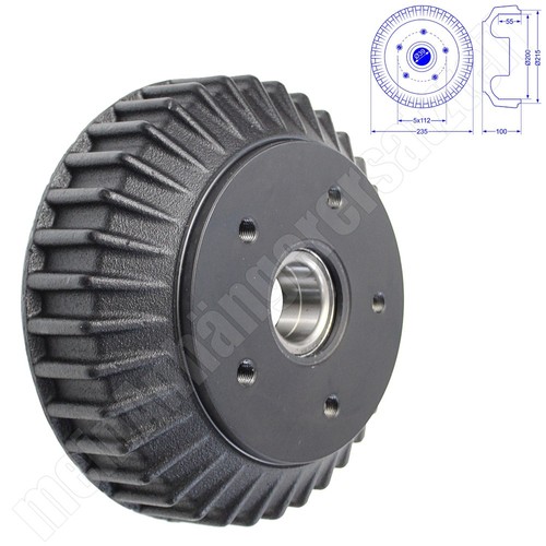 Bremstrommel 200x50mm für