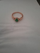 rosegold Smaragd ring 585, 14