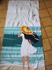Badehandtuch groß - Frau am Meer - 100% Polyester unbenutzt Handtuch
