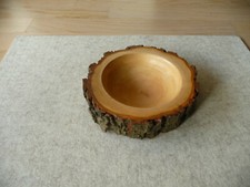 Holzschale Erle Natur lackiert Kunstgewerbe Unikat