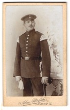 Fotografie Alex. Richter, Kamenz i. Sa., sächsischer Soldat in Musiker Uniform  