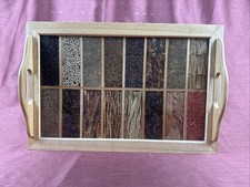 Vintage Holz Spice & Herb Tablett Rustikal Küchen Décor 45x30 cm