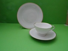 Heinrich Anmut Teegedeck 3 teilig weiß mit Goldrand