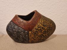 Vase Deko Gold/schwarz/braun