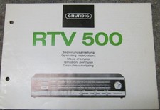 Bedienungsanleitung für GRUNDIG RTV 500
