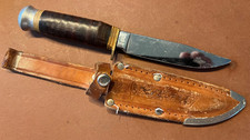 Alt Jagd Taschenmesser Leder