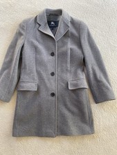 Burberry Mantel, Grau Wolle 36