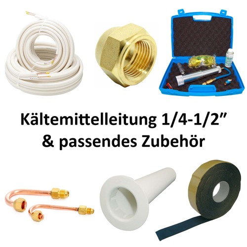 Kältemittelleitung 1 2 - 1/4, 1/2