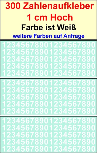 Zahlen hoch klebezahlen - cm,