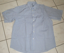 Herren Hemd CLAUDIO CAMPIONE SILKCOTT Gr. 41-42  kurzarm BLAU Gr. L wNEU