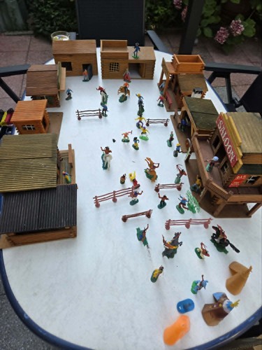 Western town set - town,