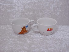 2 x Jumbo Porzellan Tasse Alf Null Problemo - Vintage 1988 - Reklame Werbung
