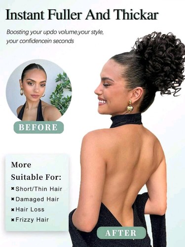 Haarteil locken naturschwarz - locken,