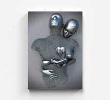 Liebe Herz 3D Leinwand Bild