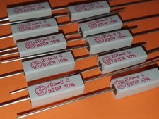 10x 820 Ohm / 4 Watt Hochlast