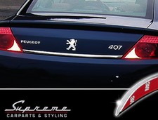 PEUGEOT 407 Coupe Chrom Zierleiste 3M Tuning Heckleiste Kantenschutz
