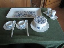 Emsa kleines Frühstückset, weiß-blau, geblümt