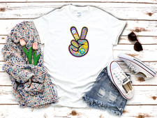 Hippie Sticker Peace Hand bunt