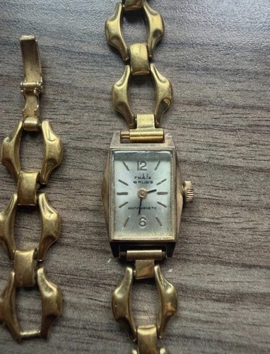 Antike ruhla gold damen uhr - ruhla, 16