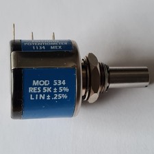 10 Gang Wendel Drahtpotentiometer Vishay 534 Potiachse 6,35mm