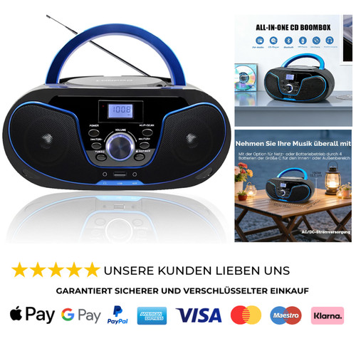 Tragbarer player mit - cd,