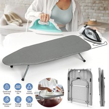Mini Bügeltisch Tischbügelbrett platzsparende Bügelstation kompakt faltbar grau