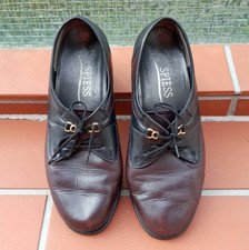 Spiess Damen Comfort Schnürschuhe – Leder – weinrot/schwarz – Größe 4,5 EU 37,5