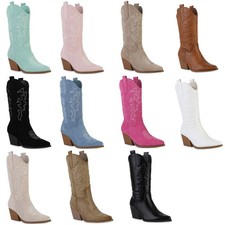 Damen Stiefel Cowboystiefel
