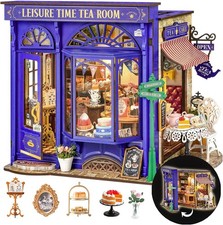 Rolife Miniatur Teestube LED Puppenhaus Bausatz für Erwachsene Geschenk