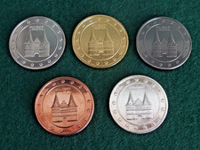 5x 2 Euro Gedenkmünze