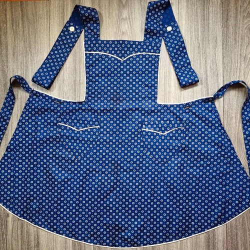 Orig ddr schürze blaudruck - orig.ddr,
