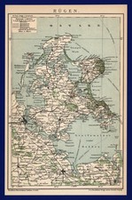 Landkarte anno 1899 - Rügen