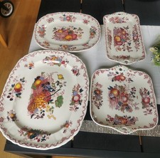 Masons fruit basket rot 56 teilig es Speiseservice für 12 Personen