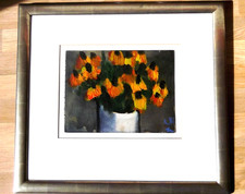 Klaus Fußmann Oel auf Aquarell  1987 Unikat,  signiert.