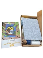 HAND U JOURNEY Häkelset Wandteppich Eule Mehrfarbig DIY Latch Hook Kit