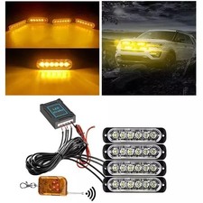 4er 12V LED Frontblitzer Gelb