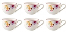 Villeroy & Boch Mariefleur Basic 6er Set Espressotassen 50ml weiß bunt Porzellan
