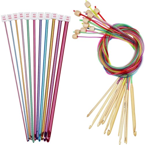 Tunesisches häkelnadel set - tunesisches, häkelnadel-set