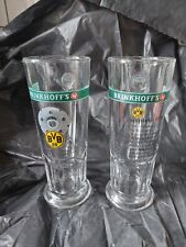 2 Biergläser für Sammler Fußball BVB 09 Form BRINKHOFs  Glaskrüge 0,25 l