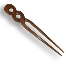 Exclusive Haarnadel Haargabel Holz Edel Wood Hairpin Handarbeit Design HN022