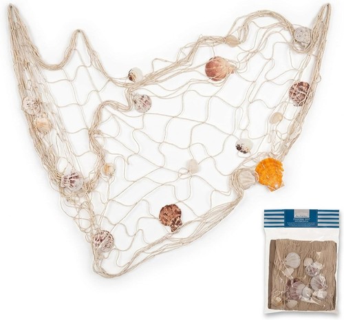Fischernetz mit muscheln - mit, zur