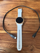 Garmin Fenix 6S Pro GPS-Laufuhr 42mm Gehäuse mit Silikonarmband  - Weiß/Roségold