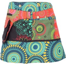  Wickelrock, kurzer patchwork