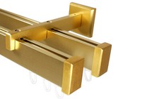 Gardinenstangen eckig Messing