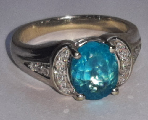 Paraiba turmalin brillant ring - brillant,