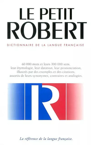 Petit robert langue - de,