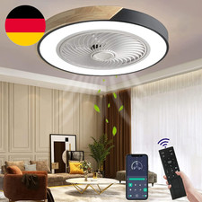 Holz Deckenventilator Mit Beleuchtung LED Licht, Invisible Fan Deckenleuchte Dim